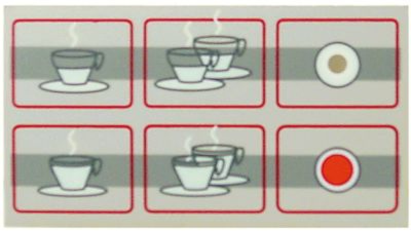 Клавиатура плёночная Д 80мм Ш 44мм кнопки 5