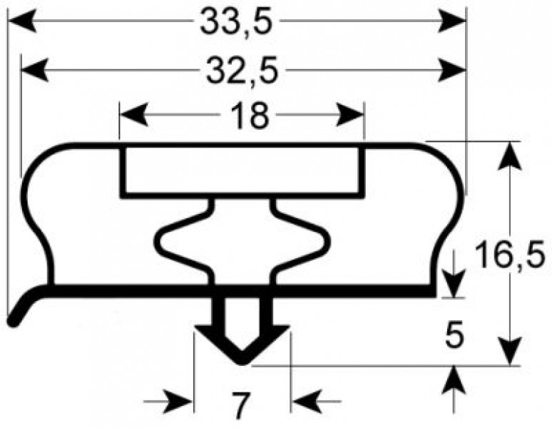 Уплотнитель изоляционный профиль 9800 Ш 425мм Д 626мм посадочный размер Ш 455 длина 658