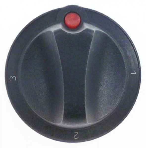 Рукоятка регулировочная переключатель 4х-шагов. ø 55мм ø ось 6x4,6мм срез унирсальн. чёрн.