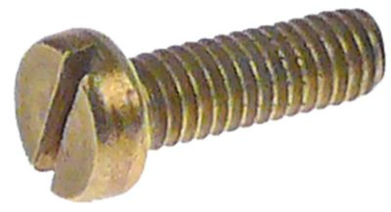 Винт с плоской головкой резьба M4 латунь отверстие шлиц Д резьбы 12мм кол-во в уп-вке 1штук