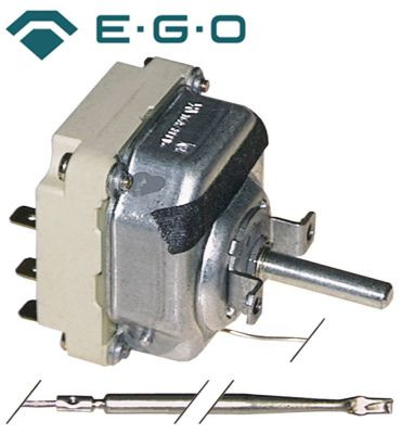 Термостат темп. макс. 300°C 3-полярн. 3NO 16А ø датчик 4мм Д датчик 292мм