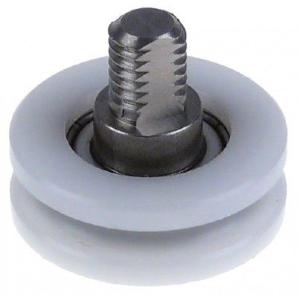 Колёсико ø ролики 28мм Ш1 10мм резьба M8 пластмасса A 28мм B 10мм C 12мм D M8мм E 11мм