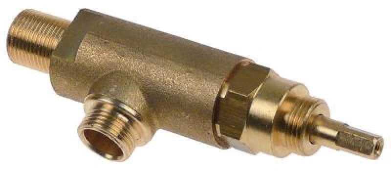Кран для воды латунь длина оси 19мм вход 3/8" для подогревателя чашек выход 3/8" ось 6,5x6,5