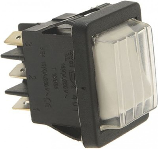 BIPOL.CHANGE OVER SWITCH 16A 250V WHITE 16(4)A 250V - with white indicator light 250V