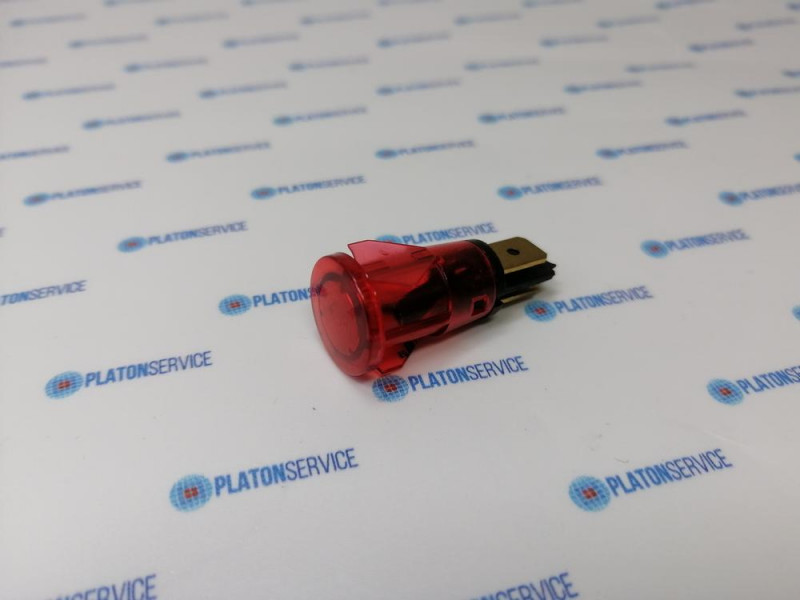 Лампочка сигнальная ø 13мм 230В красн. присоединение плоский штекер 6,3 мм