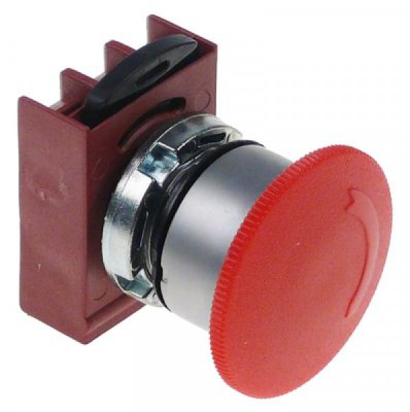Выключатель аварийный  красн. фиксирующ. монтажные размеры ø22 мм