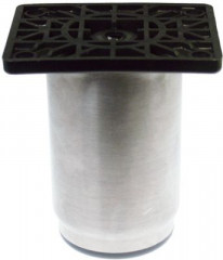 Ножка приборная труба ø  64мм CNS расст-ние меж. отвер-ми 60x80мм В 115-170мм