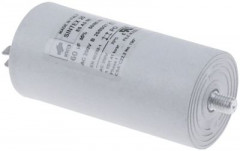 Конденсатор рабочий 250В пластмасса присоединение плоский штекер 6,3 мм ø 45мм Д 96мм