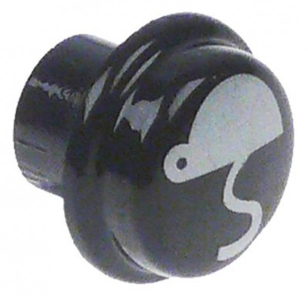 Клавиша  пластмасса ø 17мм чёрн. кофе пуск/стоп кругл. SANREMO