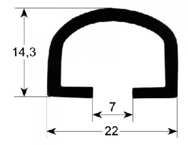 Уплотнитель дверной профиль 2945 Ш 605мм Д 1310мм Кол-во в уп-вке 1 наружный размер