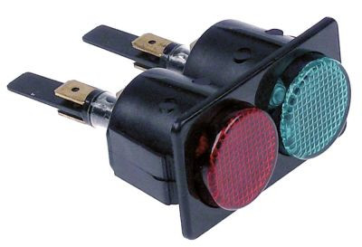 Лампочка сигнальная мм 28,5x52,6мм 230В зелён./красн.