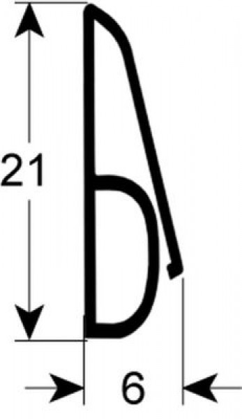Уплотнитель дверной Д 1400мм Ш 21мм