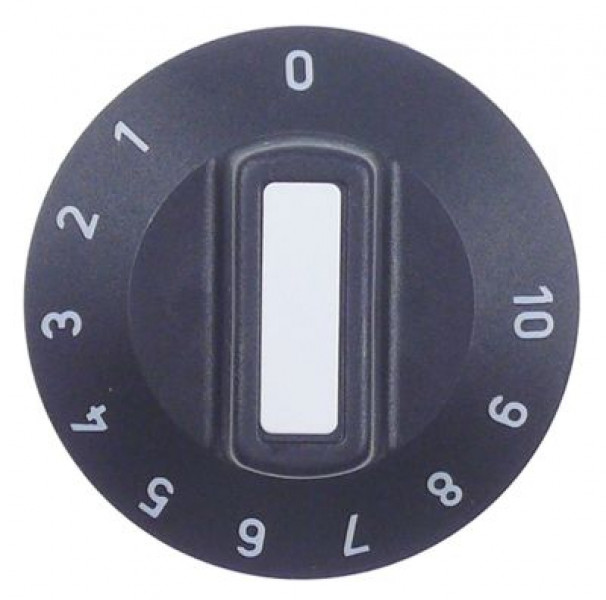 Рукоятка регулировочная регулятор энергии 1-10 ø 50мм ø ось 6x4,6мм срез снизу