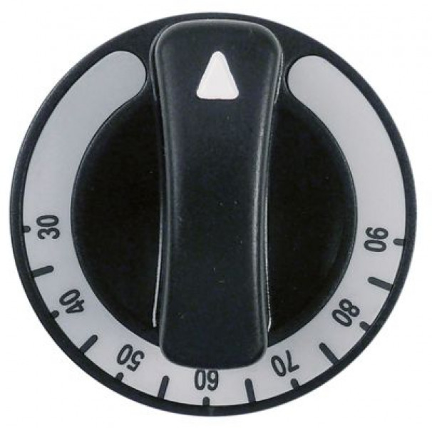 Рукоятка регулировочная термостат темп. макс. 90°C ø 60мм ø ось 6x4,6мм срез сверху чёрн.