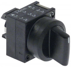 Выключатель-селектор чёрн. нажим. монтажные размеры ø22 мм