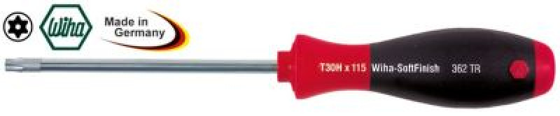 Отвёртка звездообразная Torx со сверленным отверстием общая длина 211мм