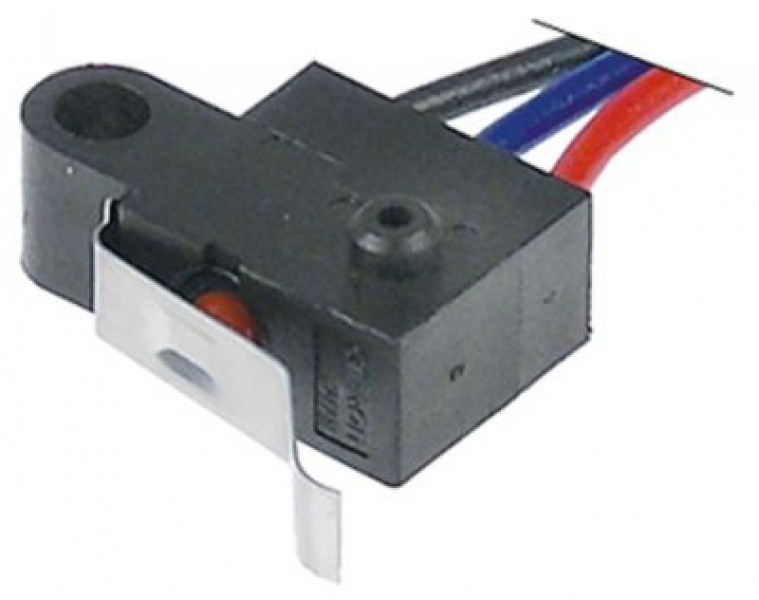 Микровключатель приводится в действие при помощи рычага 30В 1А 1CO