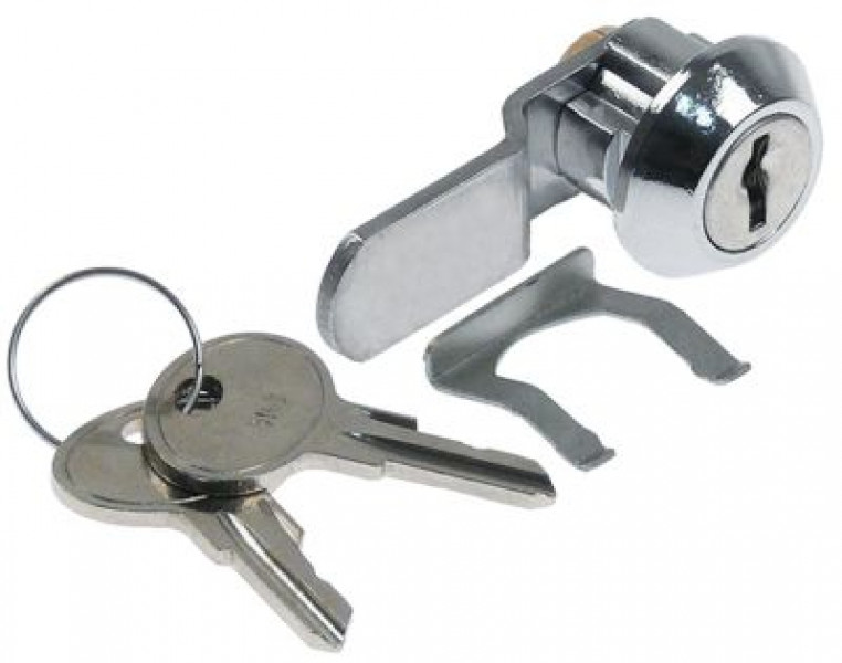 Цилиндр замка резьба M6 угол поворота 90° изогнут. длина затвора 45мм ширина затвора 13мм