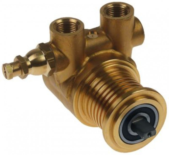 Головка насоса хомутовое соединение присоединение 3/8" NPT латунь Д 82мм с байпасом