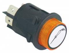 Выключатель кнопочный монтажные размеры ø25 мм оранжев. 2NO 250В