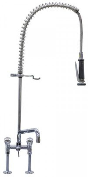 Распылитель посудный расст-ние меж. отвер-ми 153мм с двухчастным краном-смесителем  тип KWC