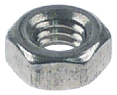 Гайка шестигранная резьба M4 CNS В 32мм ширина зева ключа 7