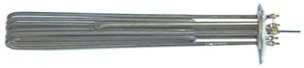 Элемент нагревательный  8000Вт 230В Д 375мм фланец с 3мя отверстиями присоединение M4