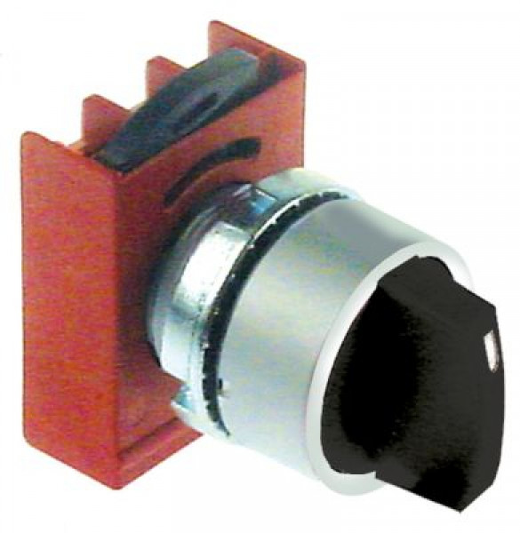 Выключатель-селектор чёрн. фиксирующ. монтажные размеры ø22 мм