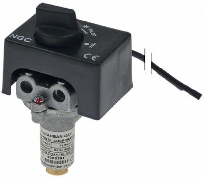 Кран газовый тип NGC 6802 вход для газа 1/4" выход для газа 1/4"