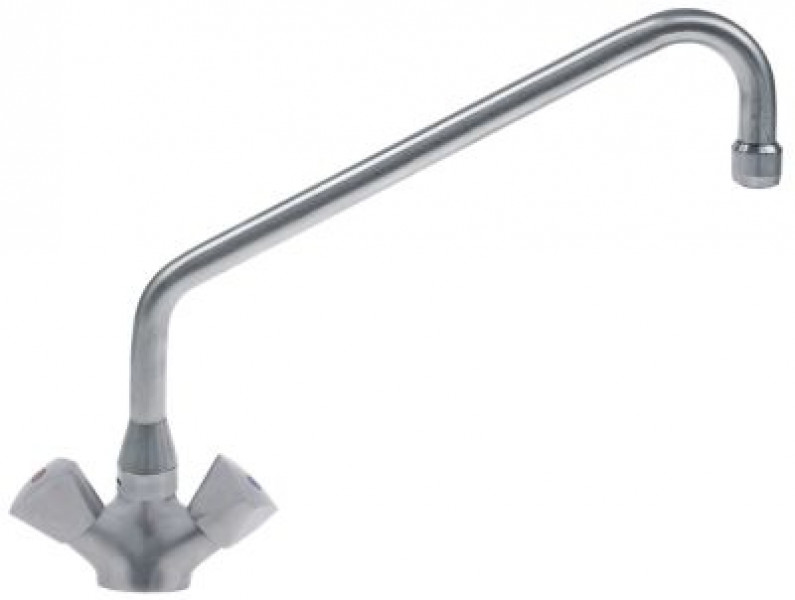 Кран-смеситель моноблочный GEV INOX LINE арматура одно отверстие верхняя керамическая часть