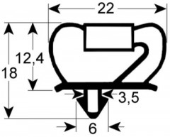 Уплотнитель изоляционный профиль 9237 Ш 698мм Д 1920мм посадочный размер сер.