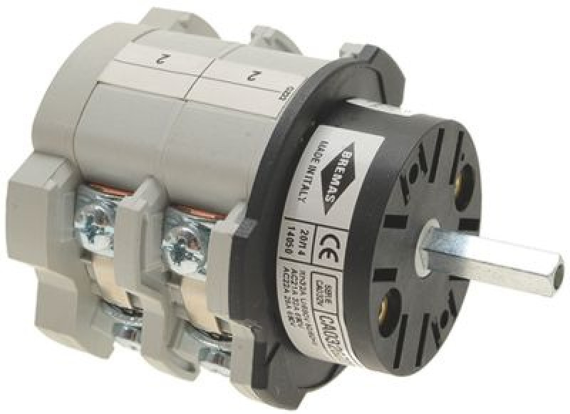 SELECTOR SWITCH 0-2 POSITIONS 32A 600V square pin 5x5 mm