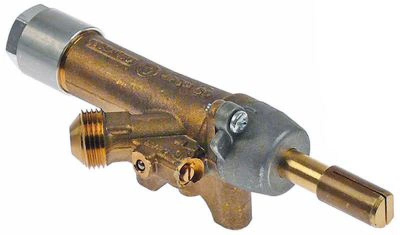 Кран газовый тип CAL-5200 МЖ 6мм вход для газа фланец трубы ø21 мм