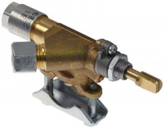 Кран газовый МЖ 4мм вход для газа фланец трубы ø21 мм