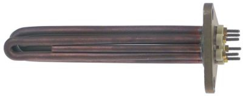 Элемент нагревательный  2400Вт 230/400В Д 178мм фланец с 3мя отверстиями присоединение 25
