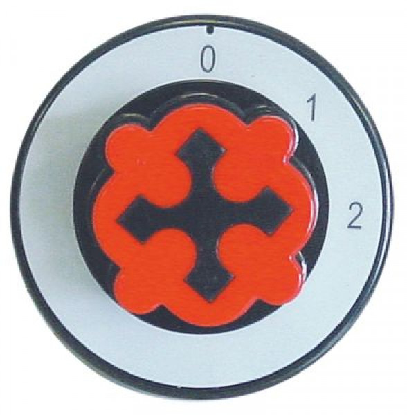 Рукоятка регулировочная переключатель 0-1-2 ø 70мм ø ось 6x4,6мм срез сверху подходит для OFFCAR