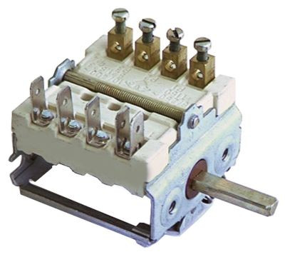 Выключатель кулачковый 16А последовательность включения 0-1 ø ось 6x4,6мм