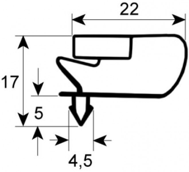 Уплотнитель изоляционный профиль 9796 Ш 305мм Д 405мм посадочный размер