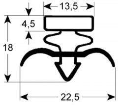 Уплотнитель изоляционный профиль 9171 Ш 422мм Д 593мм посадочный размер
