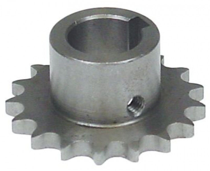 Звездочка цепная В 25мм гнездо для оси ø 20мм зубчики 17 деление 3/8" DIN/ISO 06 B-1