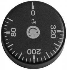 Рукоятка регулировочная 80-320°C ø 42мм ø ось 6x4,6мм подходит для SIMOGAS чёрн.