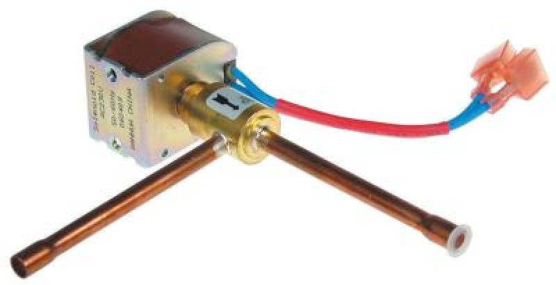 Клапан электромагнитный угловой 90° углов. 230В присоединение 6 мм паечн. соединение