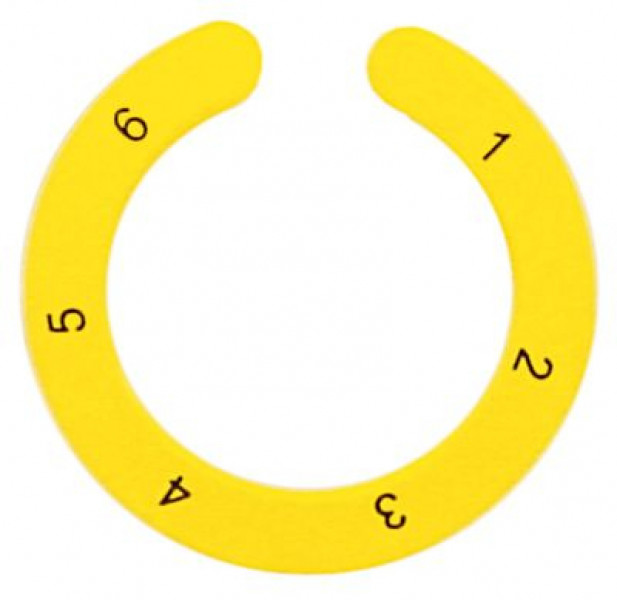 Маркировка регулировочной ручки регулятор энергии 1-6 / 7ми-шагов. жёлт.