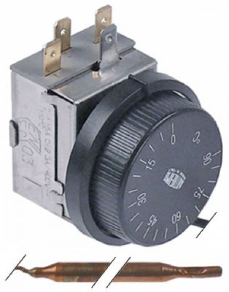 Термостат темп. макс. 90°C 1-полярн. 1CO 16А ø датчик 6мм Д датчик 104мм