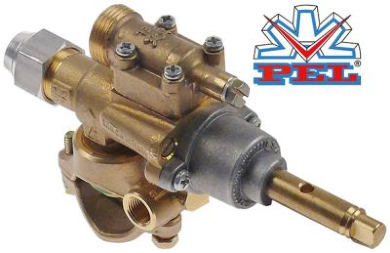 Кран газовый тип 22S/O МЖ 35мм вход для газа фланец трубы ø27 мм