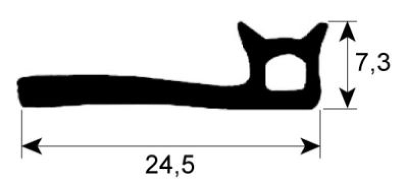 Уплотнитель дверной профиль 2950 Кол-во в уп-вке товар, продаваемый по метрам