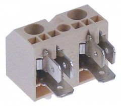 Клемма присоединение ø2,5 мм² / F6,3 2-полярн. терм.стой-сть 150°C макс. 400В макс. 16А