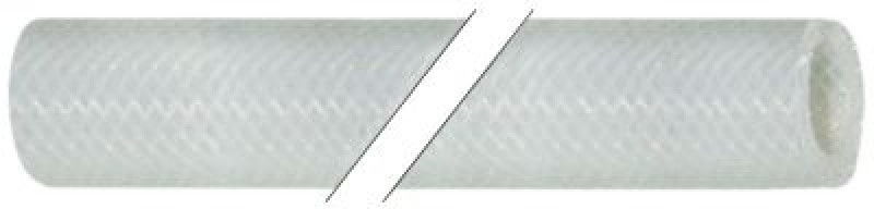 Шланг силиконовый внутр.ø 10мм внеш. ø 17мм Д 1м светл. темп. макс. 200°C с оплёткой из моноволокна