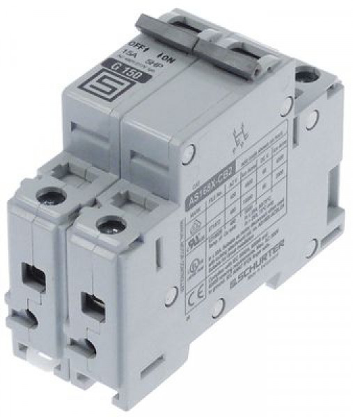 Автомат линейный защитный  2-полярн. ток отключения 15А