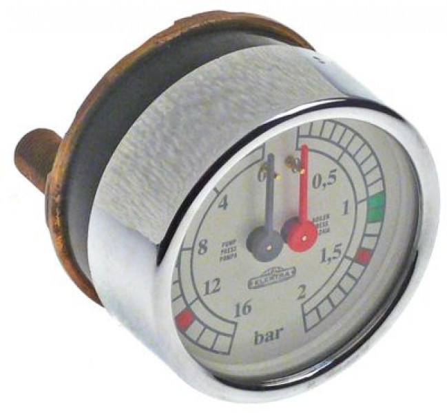 Манометр присоединение сзади резьба 1/8" ø 60мм бел./хром двойная шкала